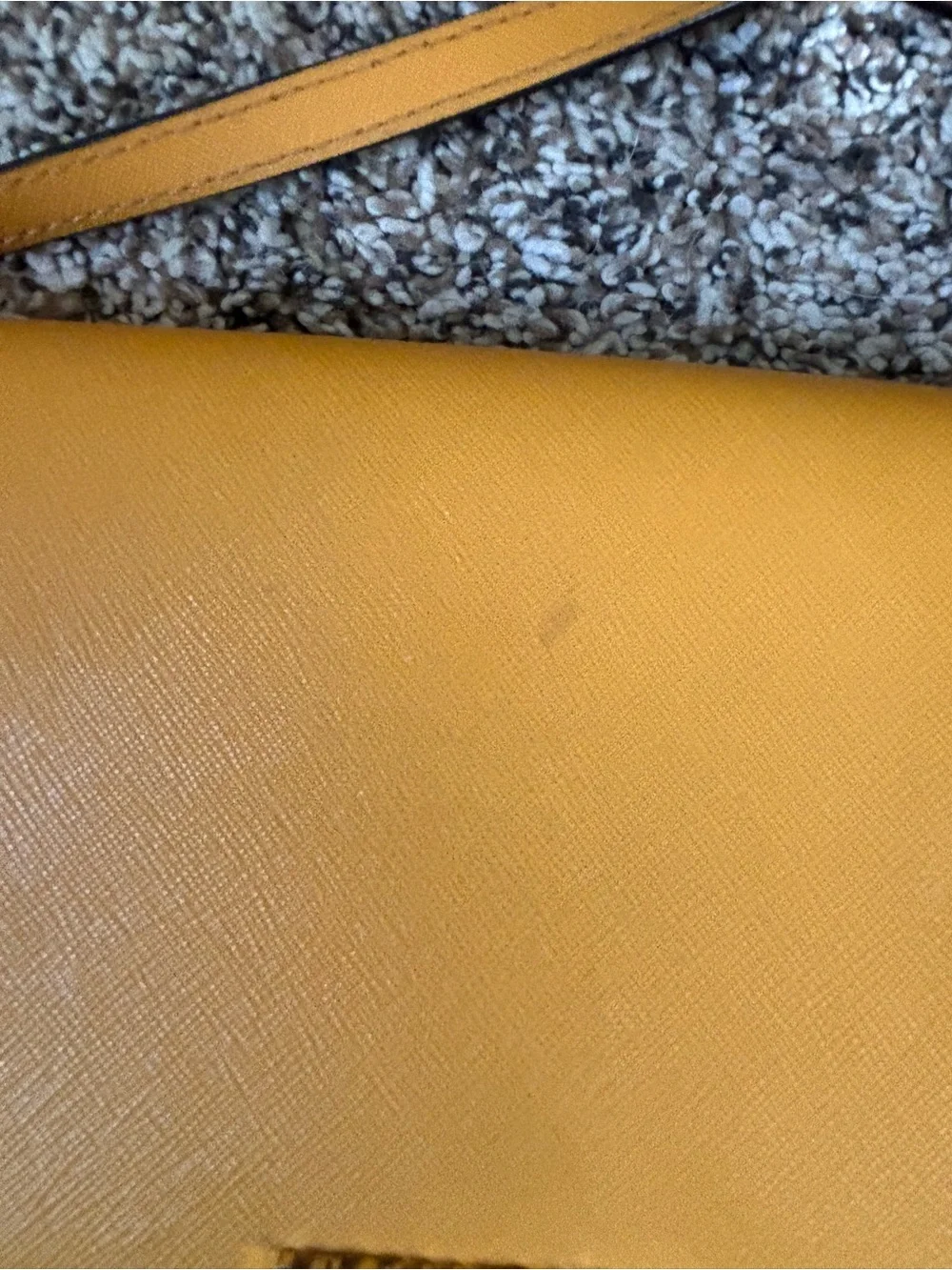 Michael Kors Yellow Saffiano Leather Crossbody Clutch Bag